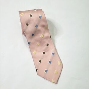 Altea Milano pink silk tie square pattern